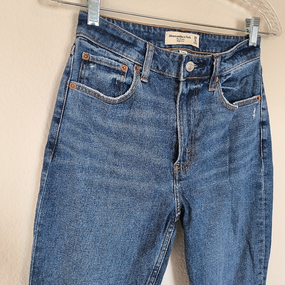 Abercrombie & Fitch Curve Love The Skinny High Rise Distressed Jeans Size 25 - Picture 4 of 10